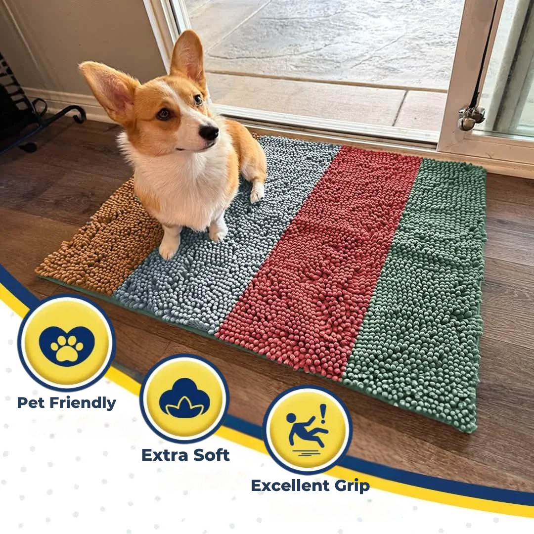 Cleanry Pets® Absorbent Dog Door Mat for Paw
