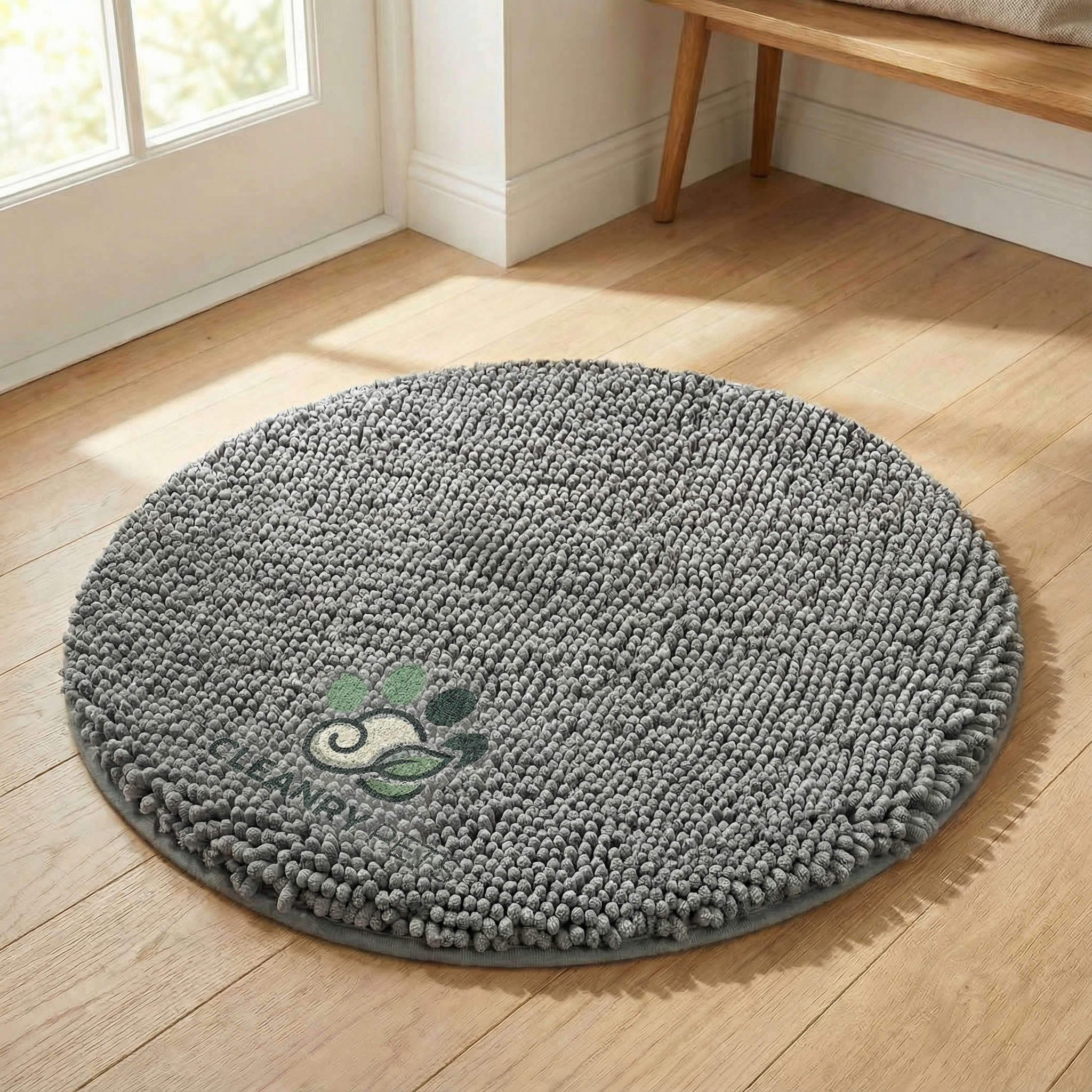 Cleanry Pets® Absorbent Dog Door Round Mat