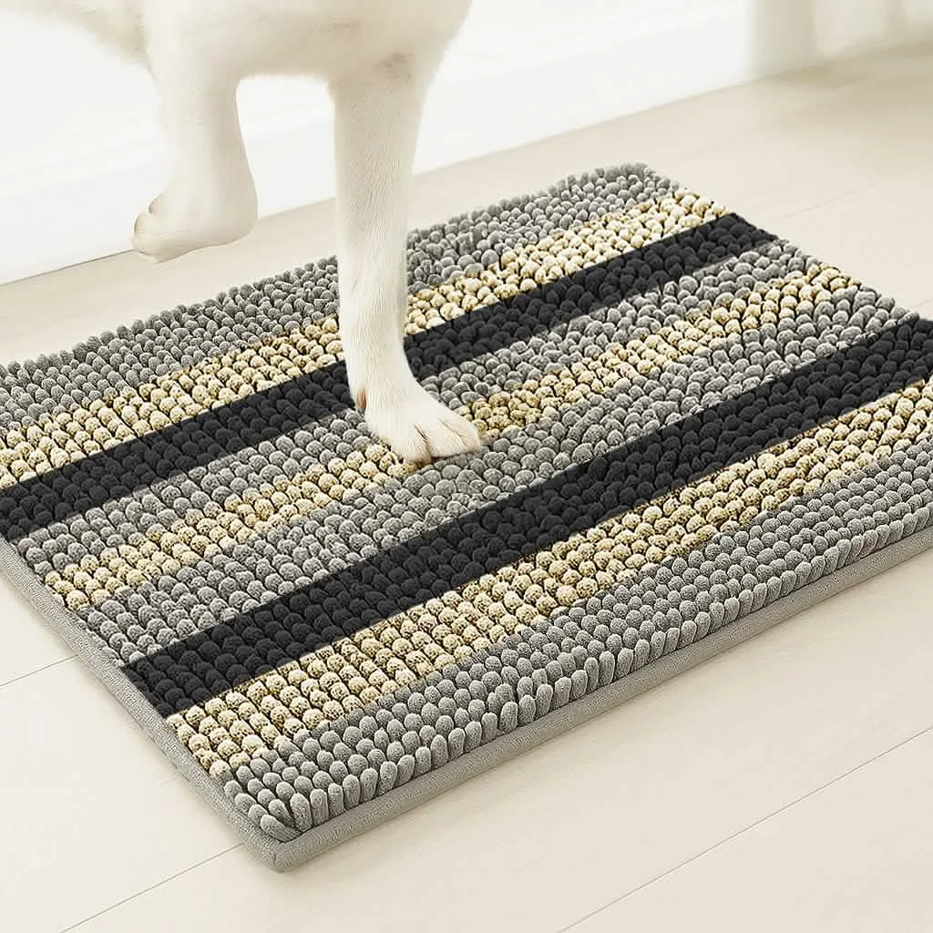 Cleanry Pets® Chenille Dog Door Mat – Non-Slip & Washable
