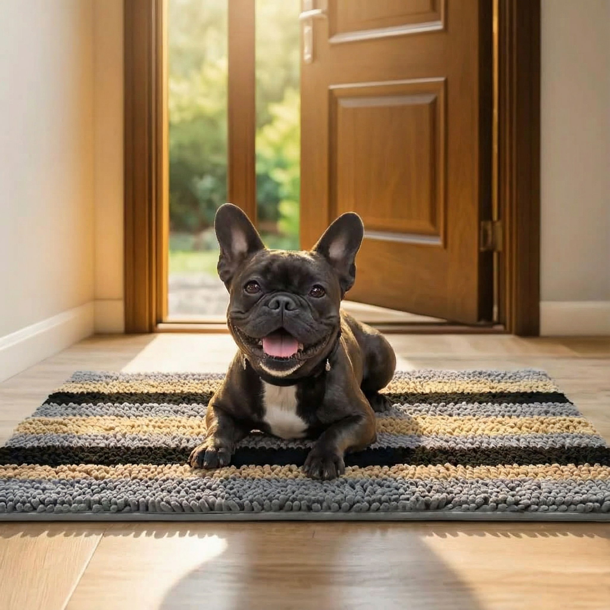 Cleanry Pets® Chenille Dog Door Mat – Non-Slip & Washable