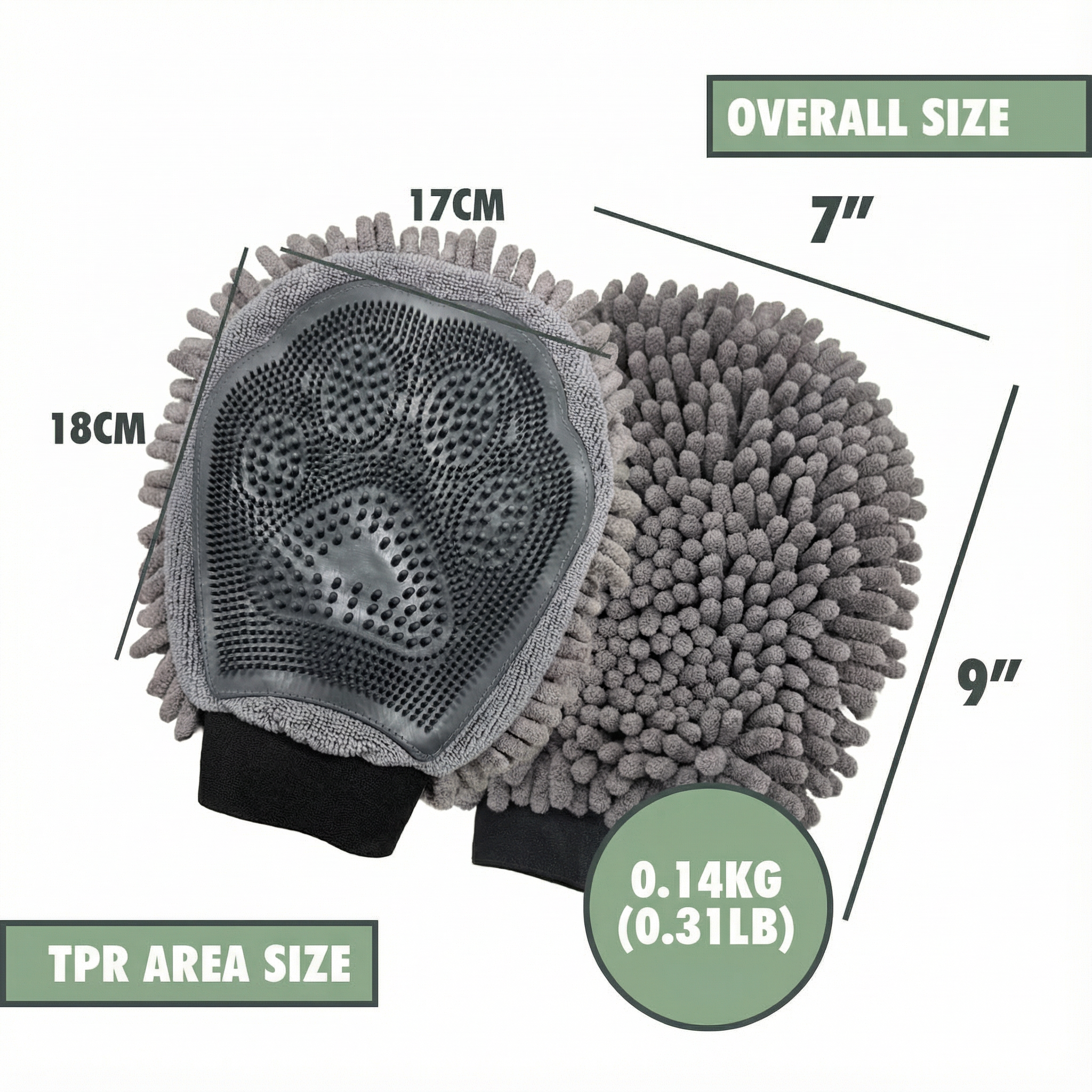 Cleanry Pets® Dog Washing Gloves for Bathing & Shedding Grooming Mitt