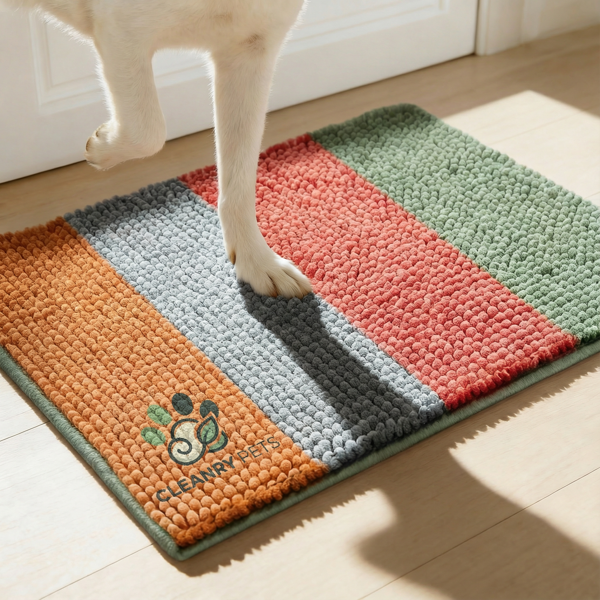 Cleanry Pets® Absorbent Dog Door Mat for Paw